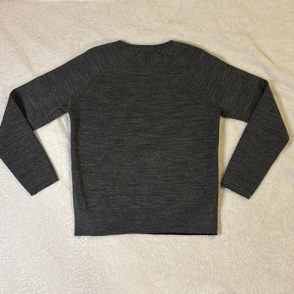 grey melange wool golden goose round neck sweater shirt - Picture 5 of 16